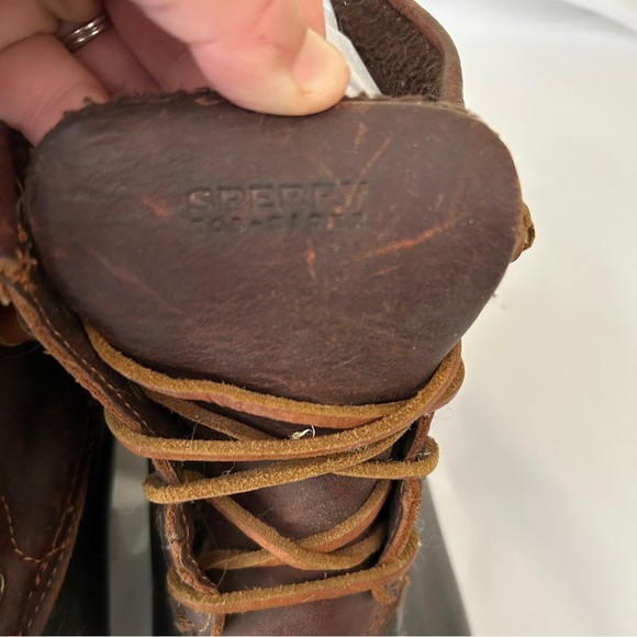 Sperry Saltwater Duck Boot Brown Leather Size 10 - Picture 6 of 12